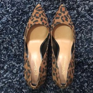 BCBG Leopard Pumps